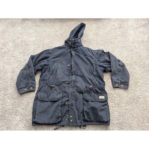 Abercrombie & Fitch Jacket Mens Large Blue‎ Y2K Parka Overcoat